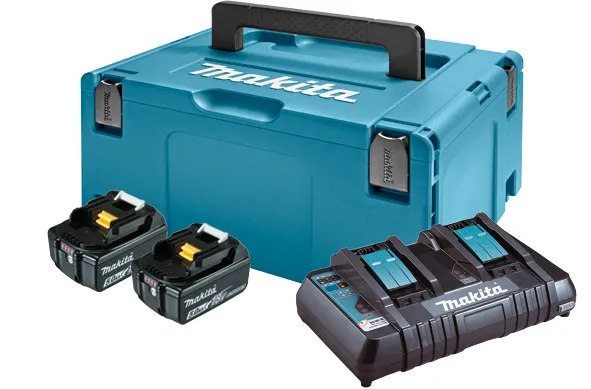 Набір акумулятор 18В 5Ah BL1850 Li 2шт + зарядне DC18RD + кейс Makpac3