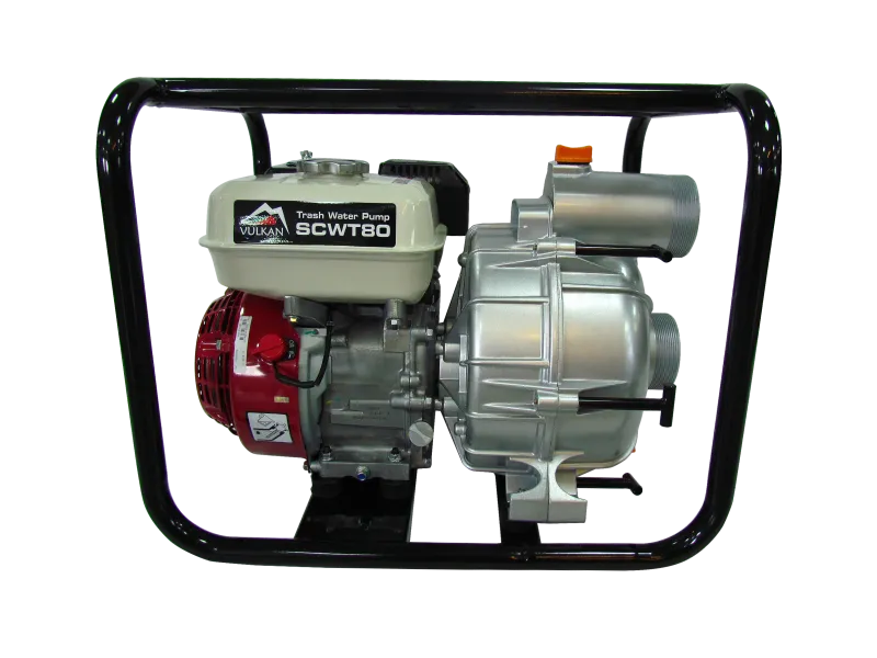 Мотопомпа рукав 75мм, 58м3/год, дв. Honda GX200, підйом 26м, брудна вода, SCWT80H