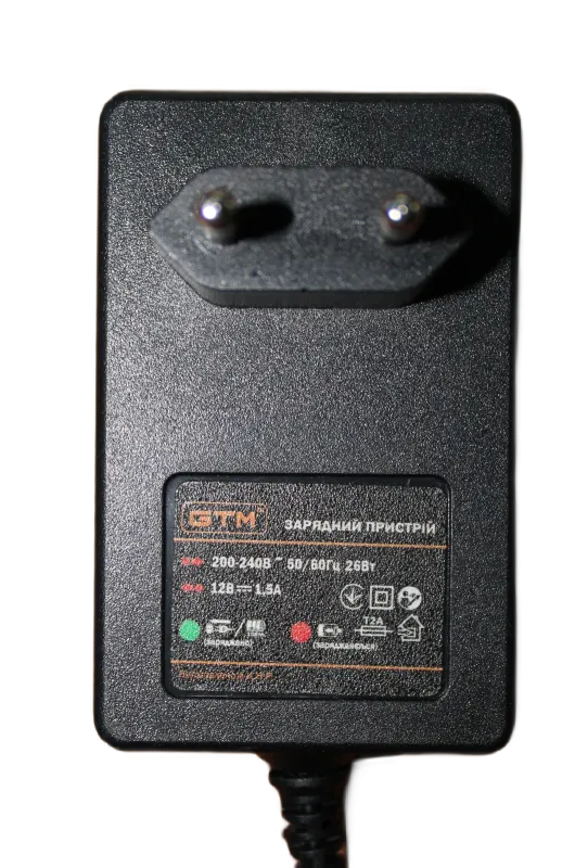 Зарядний пристрій Ch12V/1,5А, 12В, 1,5А, 25Вт, до акумуляторів GTM 12V — Photo 1
