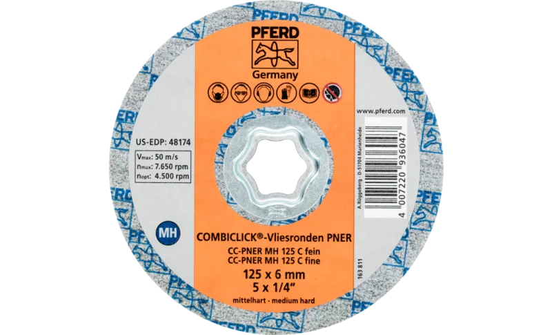 Круг 125*6 CC-PNER medium hard система COMBICLICK для шліфування нерж.