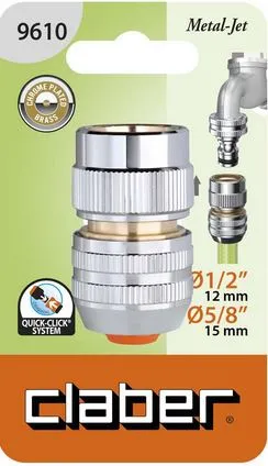 Конектор 1/2"- 5/8" для поливального шлангу, метал — Photo 1