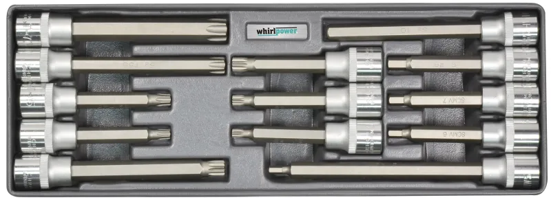 Набір головок зі вставкою Hex,Torx,Spline 1/2" 13од ложемент