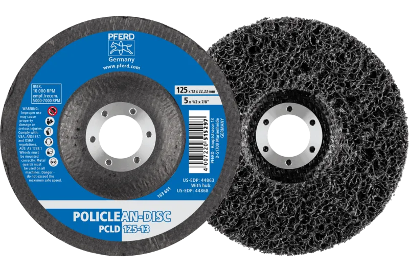 Круг зачисний 125*22 пористий POLICLEAN  нерж. сталь