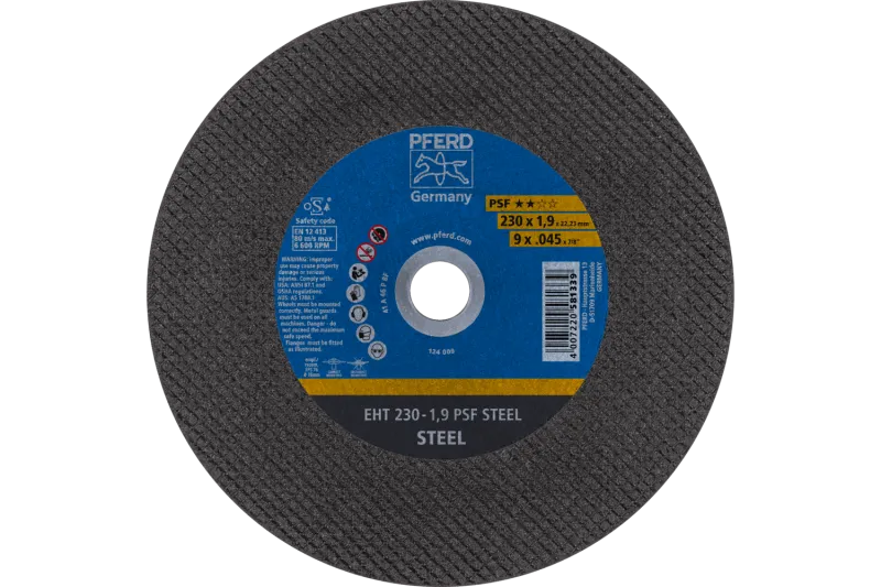 Круг відрізний 230*1,9*22 PSF STEEL сталь