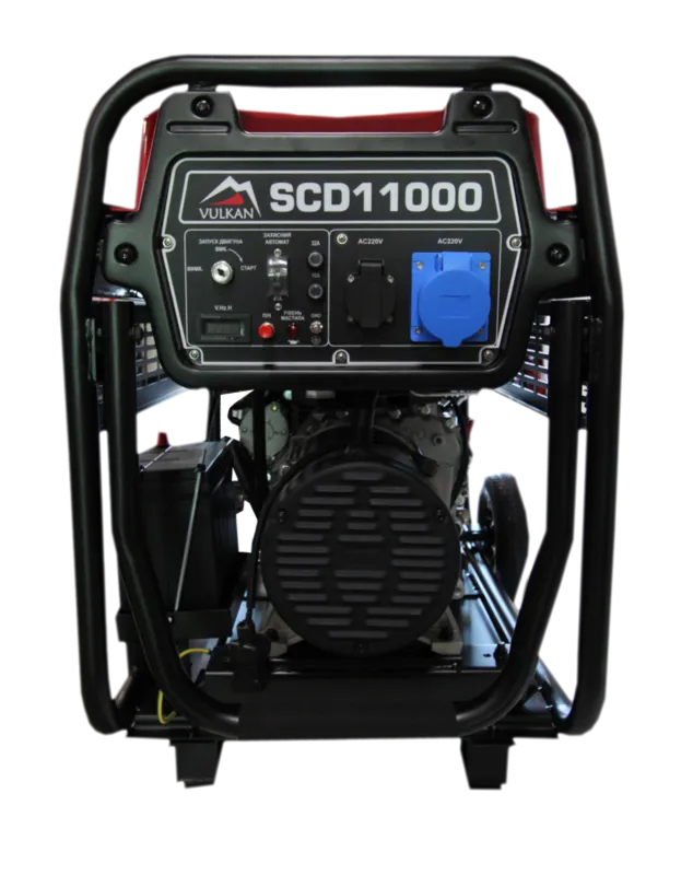Генераторна установка SCD11000 дизель 1ф 9кВт ел.старт, 18л, колеса — Photo 4
