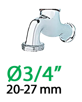 Штуцер 1/2"-3/4"Н*16мм для капельної трубки 1/2" з затисканням — Photo 3