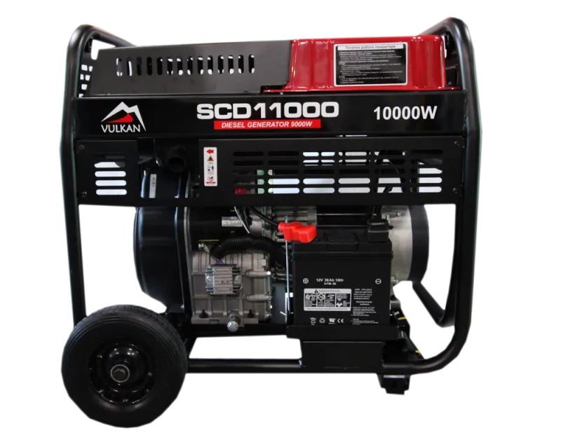 Генераторна установка SCD11000 дизель 1ф 9кВт ел.старт, 18л, колеса — Photo 2