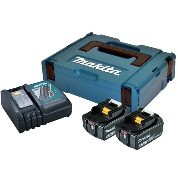 Набір акумулятор 18В LXT, 6Ah  BL1860Bx2шт, DC18RC , + Makpac 1