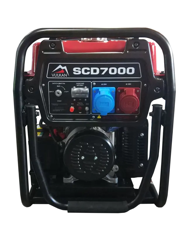 Генераторна установка SCD7000 дизель 3ф 5,0кВт ел.старт, бак18л, колеса — Photo 1