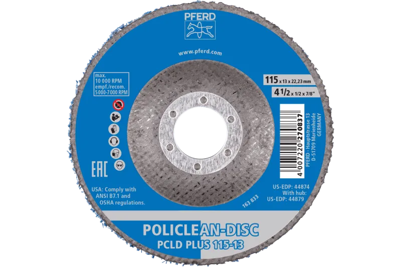 Круг зачисний 115*22 пористий POLICLEAN нерж. сталь — Photo 1