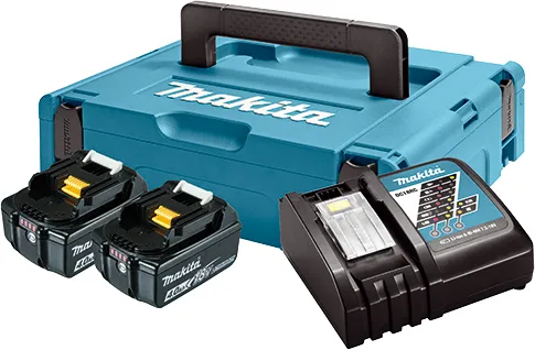 Набір акумулятор 18В 4Ah BL1840 Li 2шт + зарядне DC18RC + кейс Makpac1