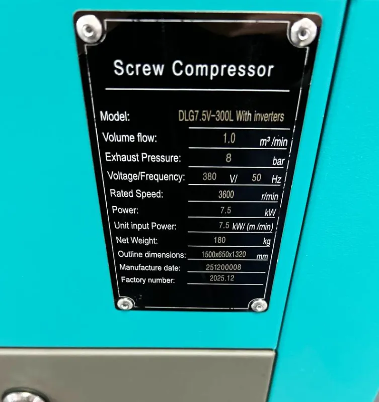 Компресор гвинтовий рес-300л 1000л/хв 7,5кВт 8бар 380В/інвертор/кожух — Photo 8