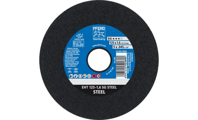 Круг відрізний 125*1,6*22 SG STEEL сталь