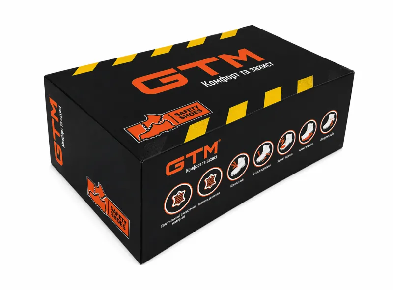 Кросівки захисні р.41 з композ. носком, сітка, чорні з помаранчевим — Photo 5