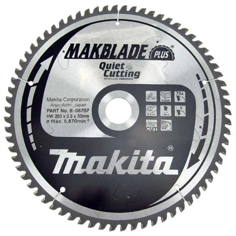Диск пильний 260* 30*1,8мм Z=70? MAKBlade Plus, по дереву
