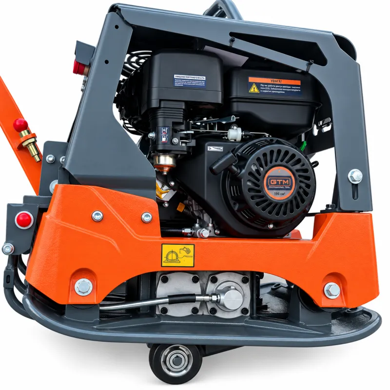 Віброплита GPC250-LCRH, з гідравлічним реверсом,Loncin G390F 14к.с., 220кг, розмір плити 800*490, лита плита — Photo 3
