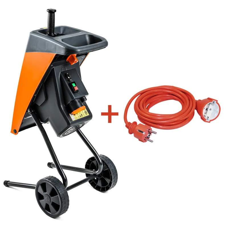 Подрібнювач садовий DS2500/40 KIT, 220В, 2500Вт, гілки до 40мм, ножі + подовжувач 10м помаранч. — Photo 2