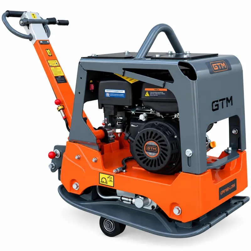 Віброплита GPC250-LCRH, з гідравлічним реверсом,Loncin G390F 14к.с., 220кг, розмір плити 800*490, лита плита — Photo 1
