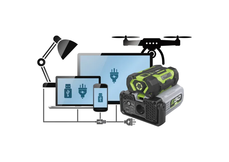 Інвертор PAD5000E, 56В-220В, 400Вт, LED-ліхтар, 3 USB порта — Photo 2