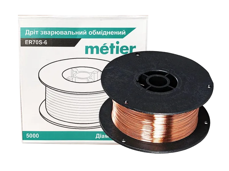 Дріт зварюв. обмід. 0,8мм Metier 5000 (катушка-пластик)
