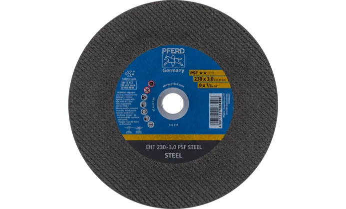 Круг відрізний 230*3,0*22 PSF STEEL сталь