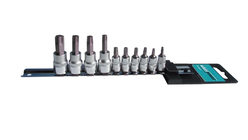 Набір головок зі вставкою Torx 1/4" і 3/8" 10од. на планці