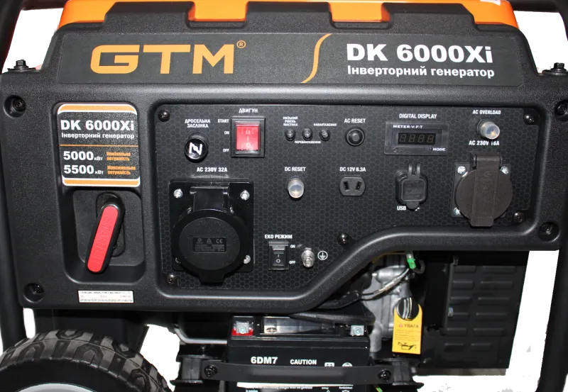 Генераторна установка інверторна відкрита DK6000Xi, 5,0кВт  ном. потужн., 230В, 50Гц,Ручн.Старт /Електростарт — Photo 4