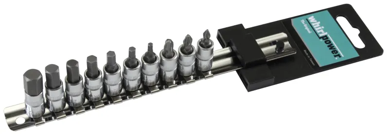 Набір головок зі вставкою Ph і Hex 1/4" 10од. на планці
