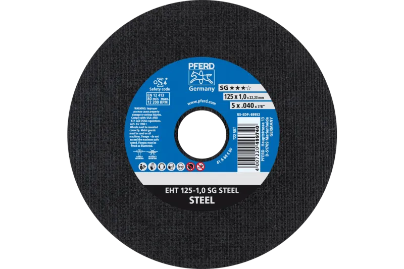 Круг відрізний 125*1,0*22 SG STEEL сталь