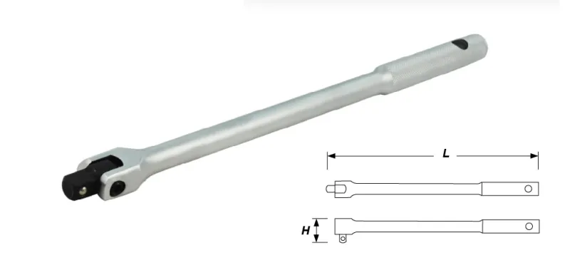 Вороток 1/4" з карданом 150мм
