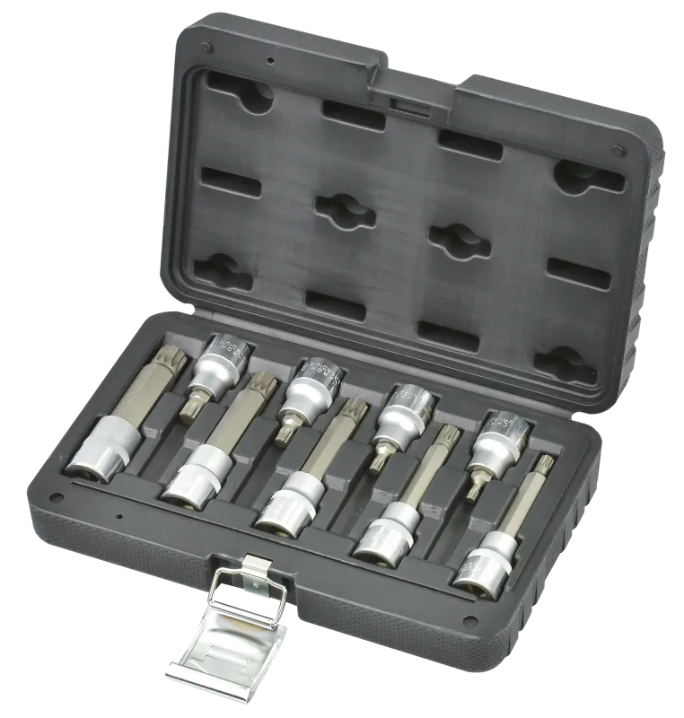 Набір головок зі вставками Spline 1/2" 9од. пластик. кейс