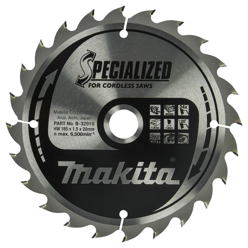 Диск пильний 165*20 z=24 по деревині Specialized