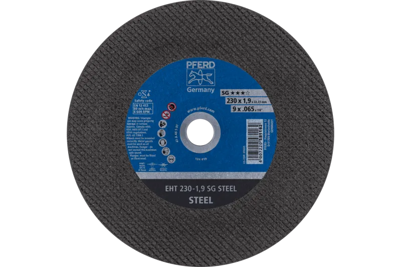 Круг відрізний 230*1,9*22 SG STEEL сталь