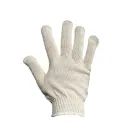 Рукавички трикотажні, білі з голубим ПВХ (30%пэ 70%х/б) 10р. 8410 GTM — Photo 4