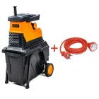 Подрібнювач садовий MS2800/45 KIT, 220В, 2800Вт, гілки до 45мм, фреза, контейнер 60л + подовжувач 10м помаранч. — Photo 7