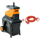 Подрібнювач садовий MS2800/45 KIT, 220В, 2800Вт, гілки до 45мм, фреза, контейнер 60л + подовжувач 10м помаранч. — Photo 9