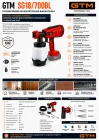 Фарборозпилювач акум. SG18/700BL, 18В, 700мл/хв, 800мл резервуар, 2 сопла-1,5 і 2,5мм, металевий корпус сопла та шток клапана, КАРКАС (без АКБ і ЗП) — Photo 5