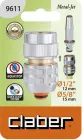 Конектор 1/2"- 5/8" для поливального шлангу AquaStop, метал — Photo 4