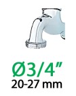Штуцер 1/2"-3/4"В*16мм для крапельної трубки 1/2" — Photo 6