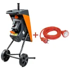 Подрібнювач садовий DS2500/40 KIT, 220В, 2500Вт, гілки до 40мм, ножі + подовжувач 10м помаранч. — Photo 6
